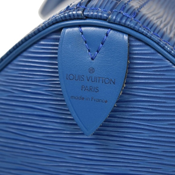 LOUIS VUITTON Keepall 55 Travel Hand Bag Epi Leather Blue M42955 France … - Picture 3 of 6